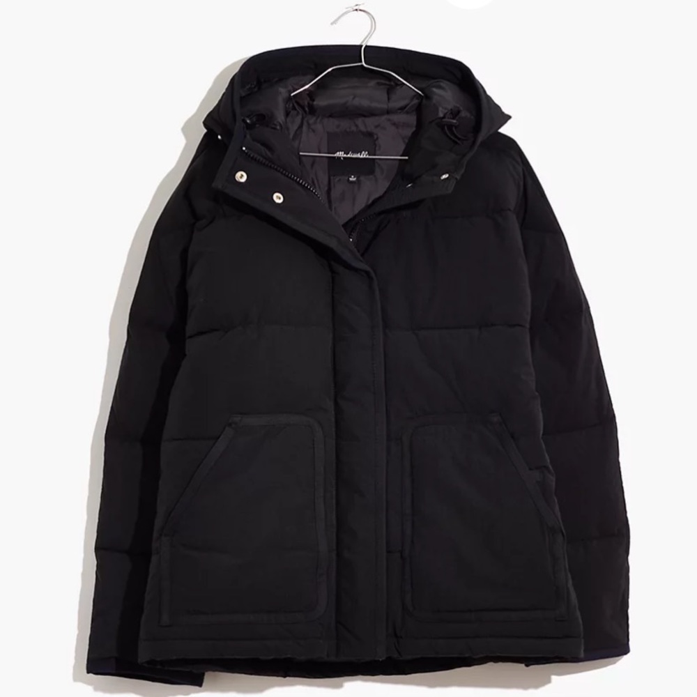 Madewell Holland quilted puffer in Black